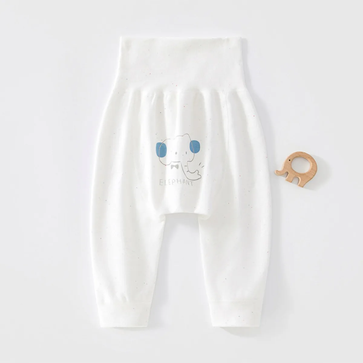 Baby Elastic High Waist Harem Pants 95% Cotton Spandex Long Trousers Cute Cartoon Print Newborn Unisex Spring Fall Bottoms 9-24M