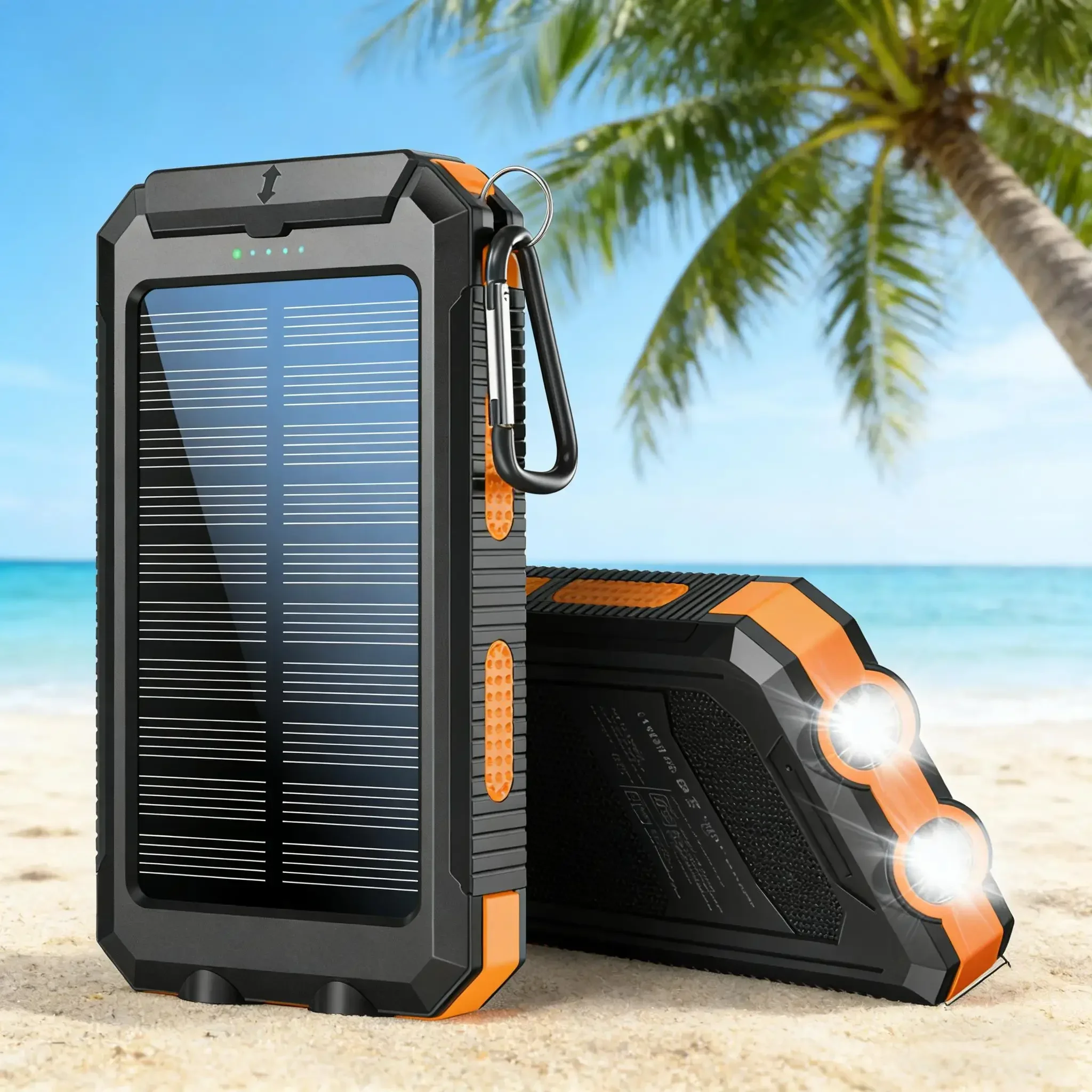 

Открытый аккумулятор на солнечной батарее 10000 мАч, компас с быстрой зарядкой, светодиодный фонарик для кемпинга, пешего туризма, путешествий, экстренной помощи