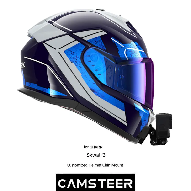 for Shark D Skwal i3 Customized Motorcycle Helmet Chin Mount for GoPro12 11 10 Insta360X4 X3 Ace Pro DJI Action 5Pro 4 3 Camera