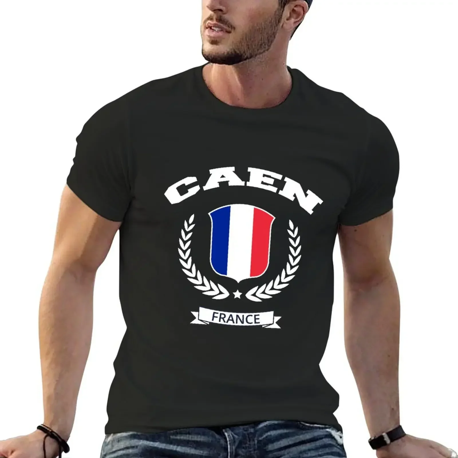 

Caen France T-Shirt blue archive anime clothes anime figures shirts men