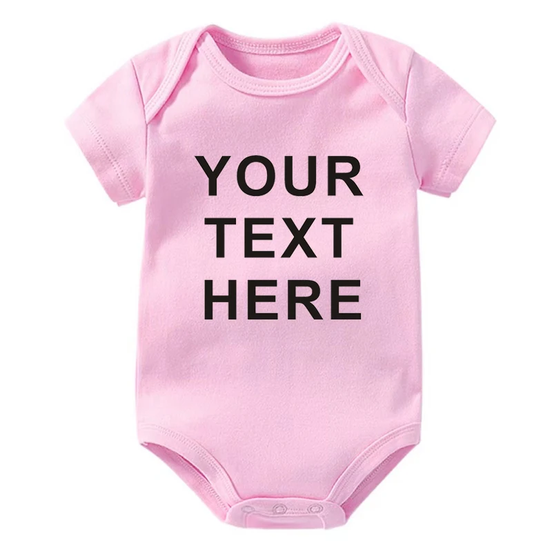 Gepersonaliseerde baby romper aangepaste foto naam baby bodysuit korte/lange mouw uw tekst hier peuter jumpsuit geschenken aan baby's