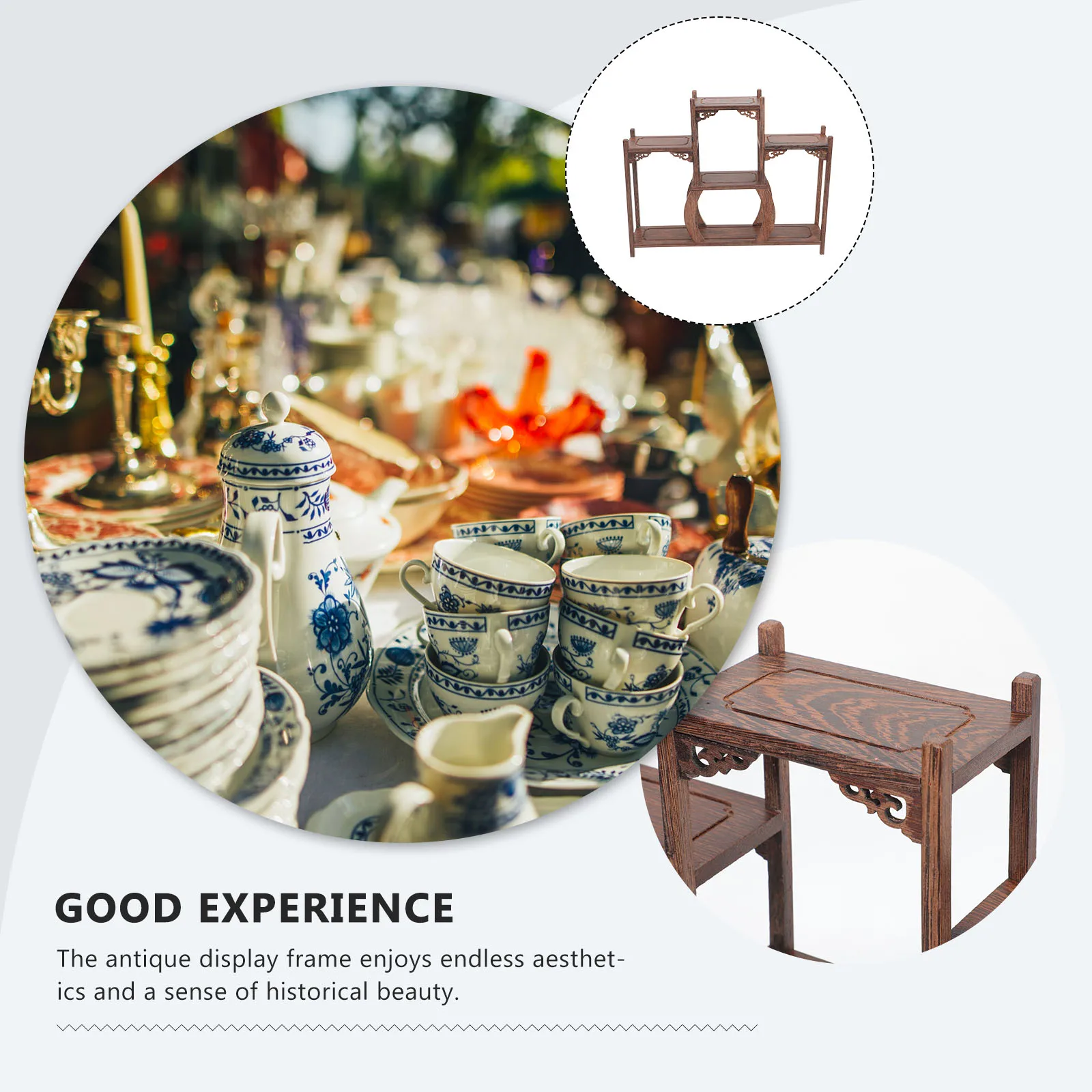 

Chicken Wing Wood Curio Shelf Display St Home Decor Vintage Storage Rack For Collectibles Tea Sets Wooden Crafts