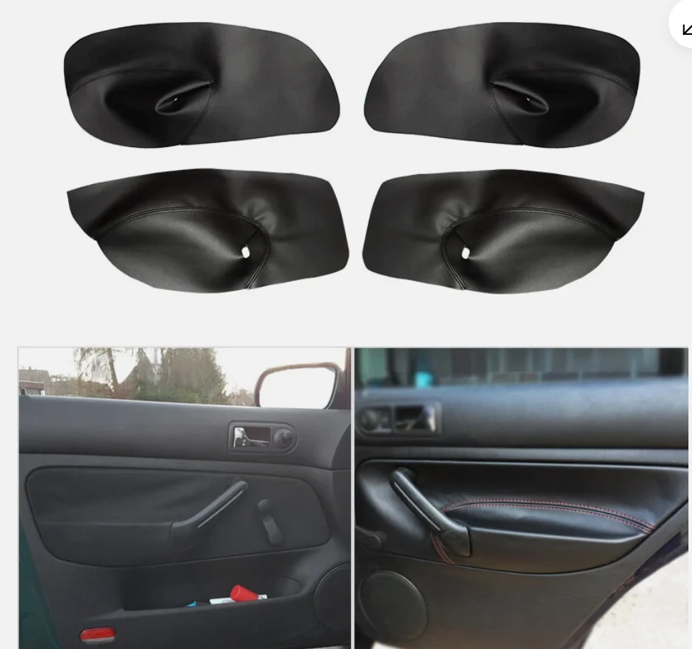 Vordertür-Armlehnenverkleidungen für VW Golf 4 MK4 Bora Jetta 1998–2005, nur LHD, 4 Türen, Armlehnenverkleidung, Lederbezug, Innenverkleidung – Detail 5