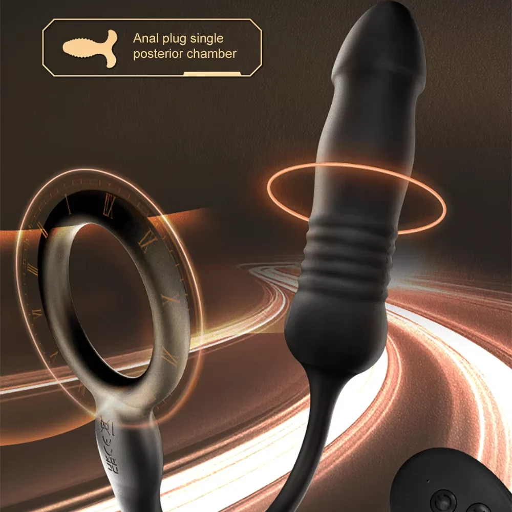 Telescopic Dildo Vibrator G Spot Massage Remote Vibrating Egg Clitoris Stimulator Anal Plug Vibrator Sex Toys for Women Men Gay view 3