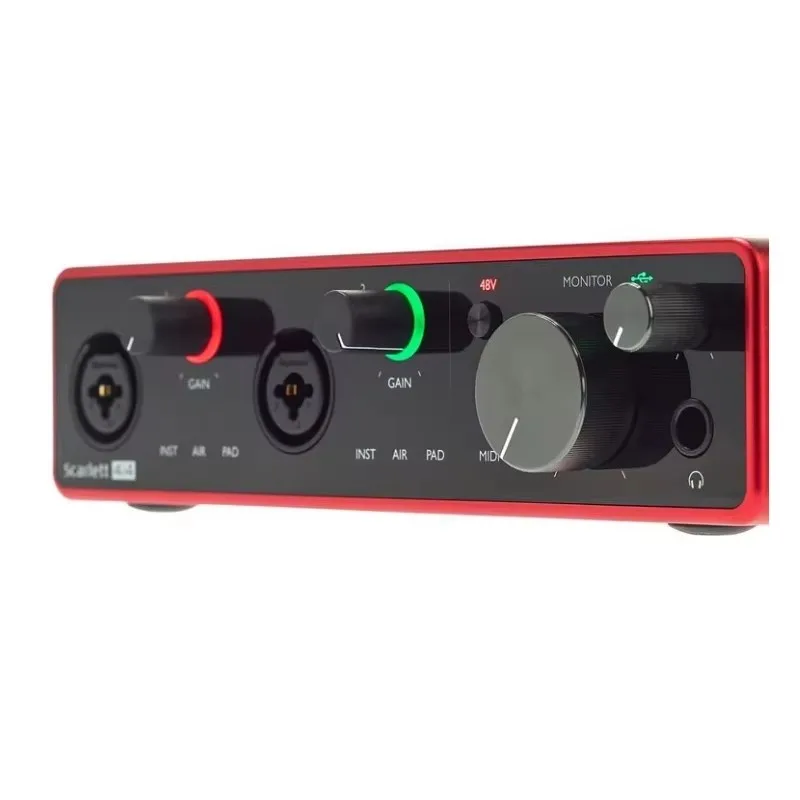 النسخة الجديدة Focusrite سكارليت 4i4 (3rd gen) 4 المدخلات 4 إخراج USB جهاز التحكم في الصوت كارت الصوت ل ميكرفون تسجيل الغيتار باس
