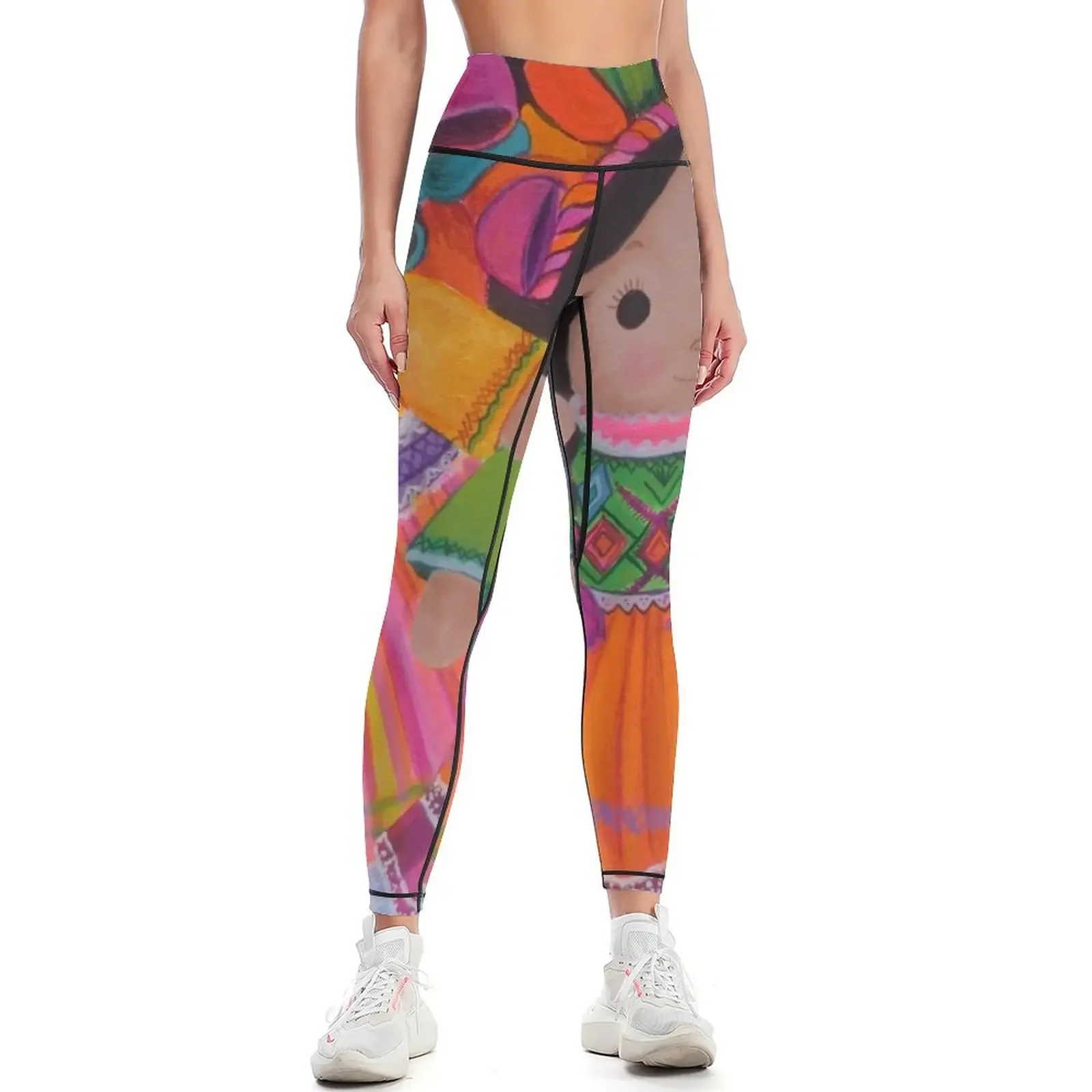 

Mexican litte dolls Leggings gym top Jogger pants sporty woman gym workout clothes for Womens Leggings