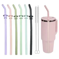 3Pcs Straw Replacement Set for Hydro Flask Tumbler Long Cleaning Brush BPA Free Food-Grade Straw for Hydroflask Travel Mug