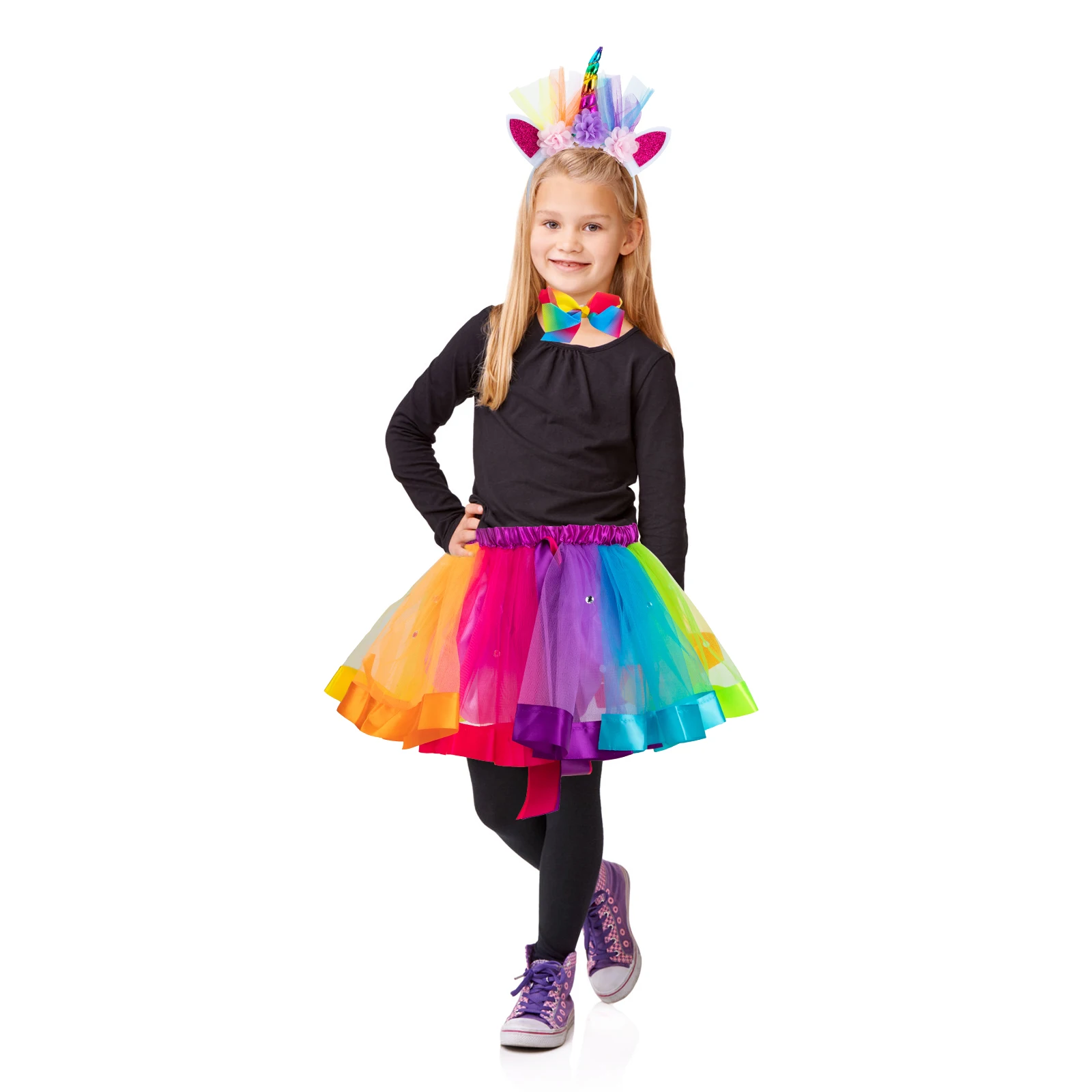 

Unicorn Headb Decorative Girl Tutu Little Cosplay Skirt Party Costume Children Gauze Suit Stage Birthday Props