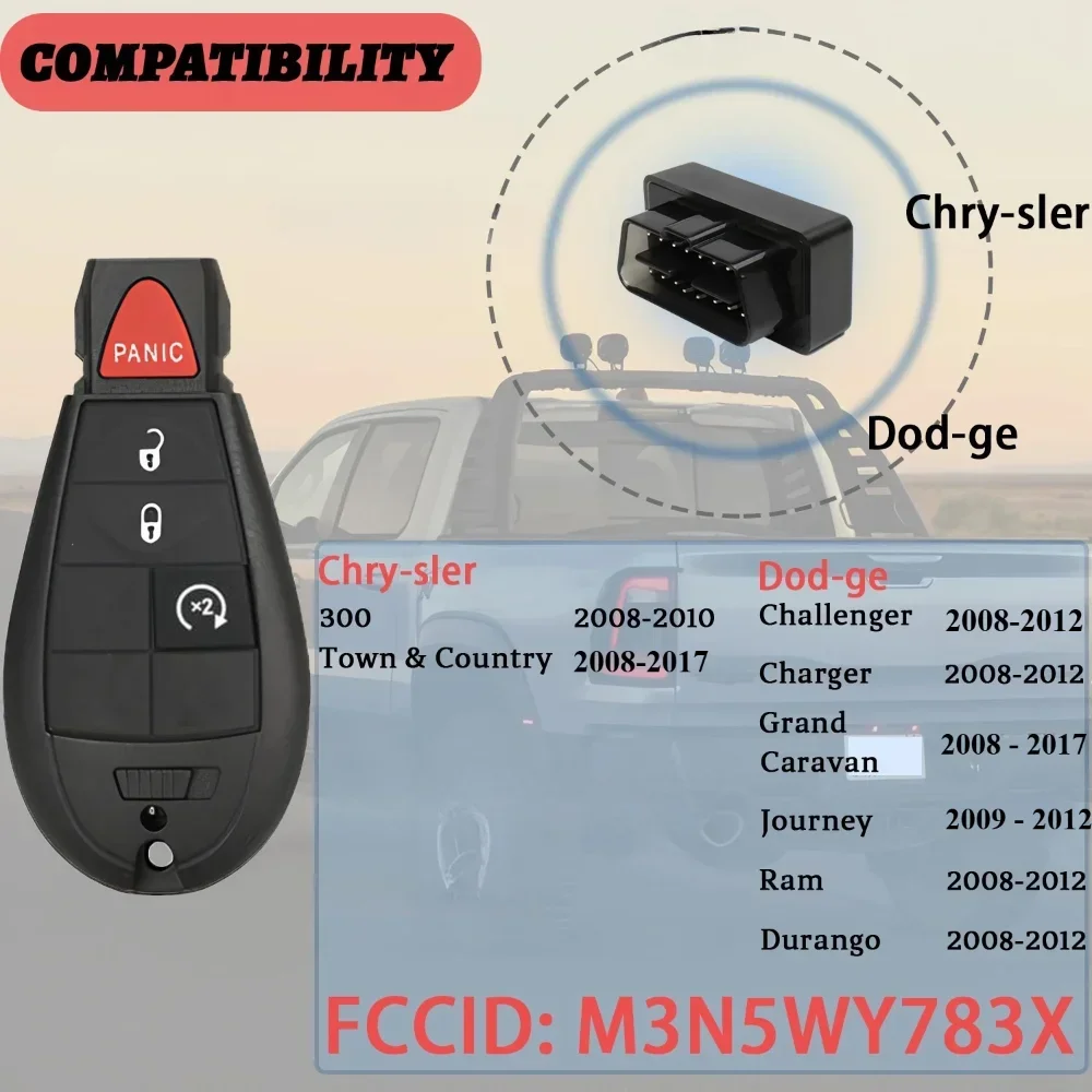 M3N5WY783X OBD Key Programmer Keyless For Chrysler 300/Town/Country Dodge Charger/Challenger/Durango/Grand Caravan/Journey/Ram