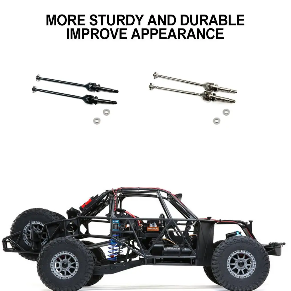 Steel 1/10 Front CVD Shaft RC Upgrade Part 2pcs Long-lasting Performance Rc Front CVD Shaft For LOSI Baja Rey 4WD RC Car Part