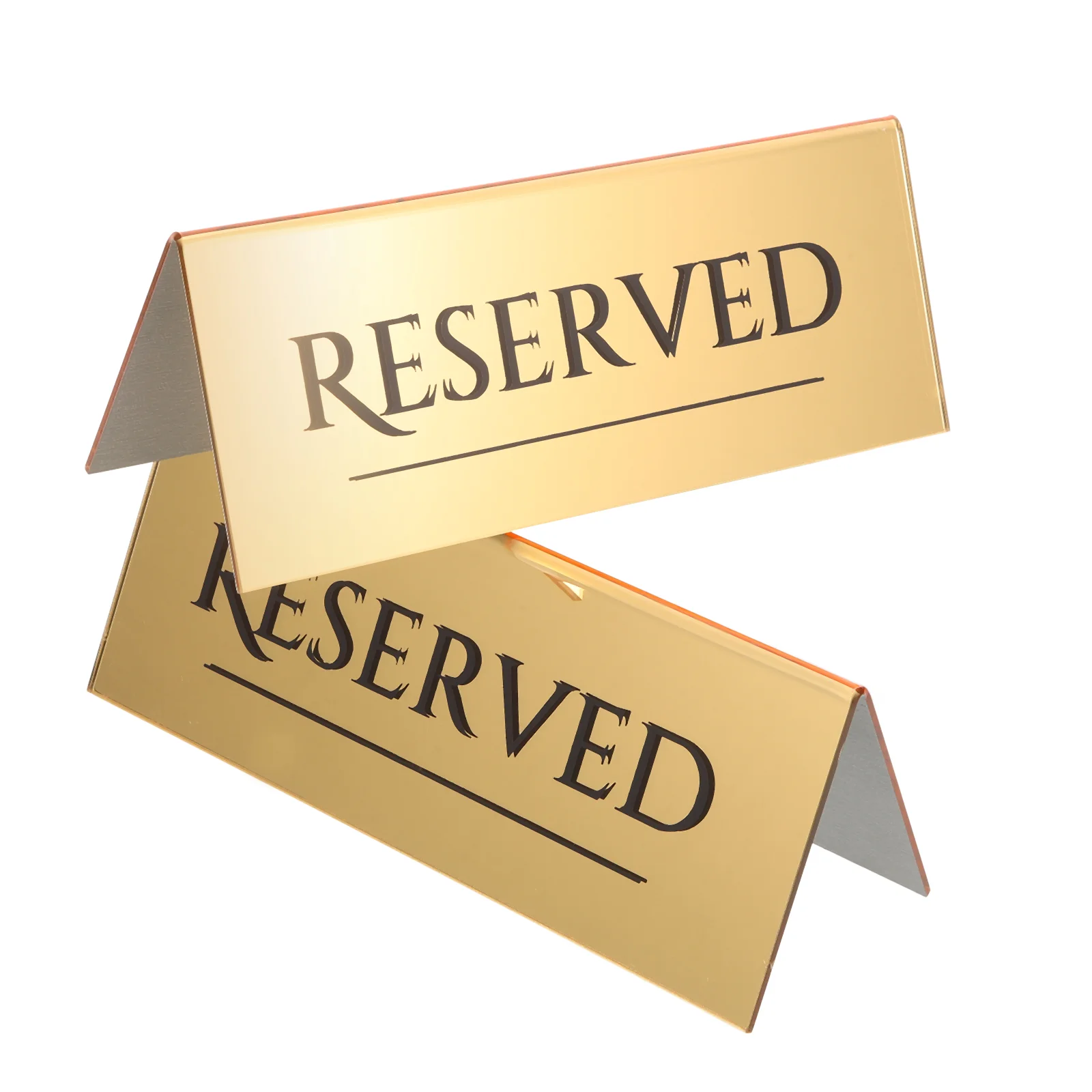 2 Pcs Seat Plate Reserved Signs for Restaurant Tables Wedding Basket Bar Chairs Dual Rural