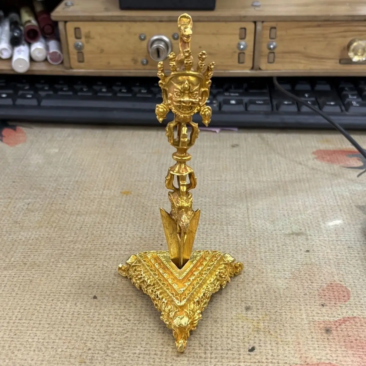 Antique Collection Bronze Dharma Ornament Home Ornament Collection Art Boutique Ornament Art Creativity