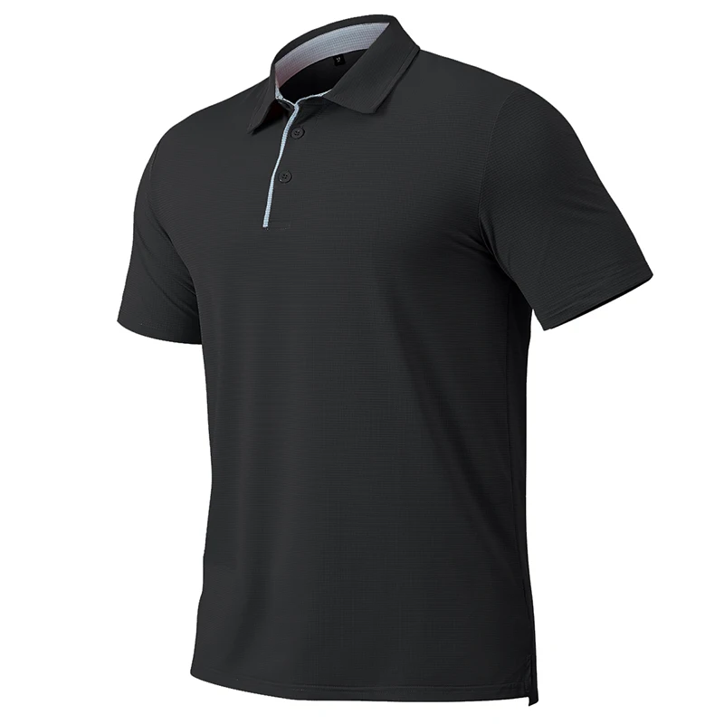 Męska sportowa koszulka polo z krótkim rękawem Lekka, szybkoschnąca sportowa koszulka treningowa Letnie, codzienne, cienkie koszulki outdoorowe Rozmiar US/EU — zdjęcie 4
