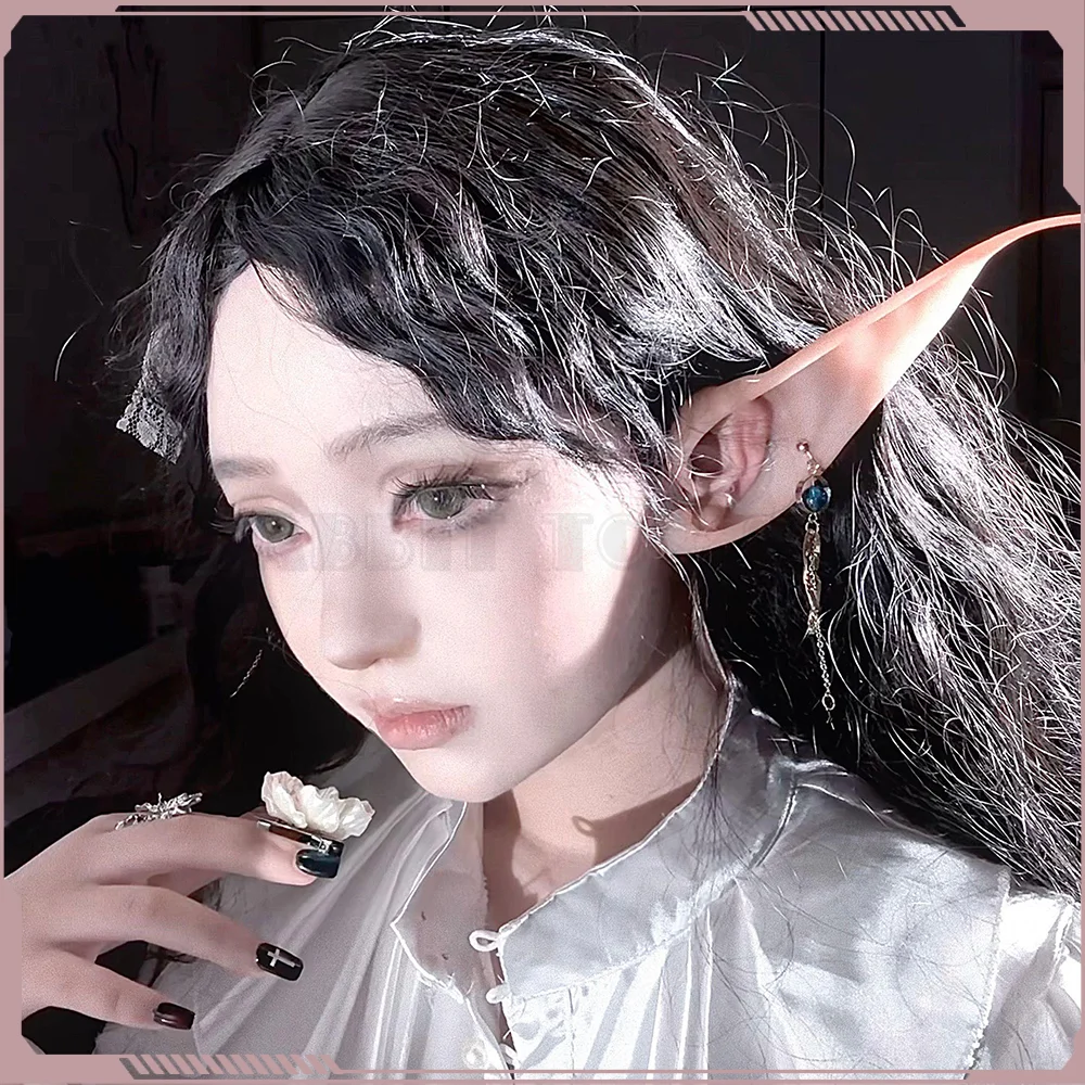 

In Stock Coskawaii Elf Ears Realistic Pointed Soft Latex Frieren Anime Game Cosplay Accessories For Halloween Cosplay Enthusiast