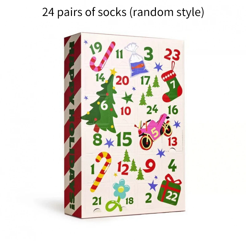 

Socks Advent Calendar Christmas 24 Pairs Blind Box Holiday Kid's Gift Children's Gift Christmas New Years Xmas Gift