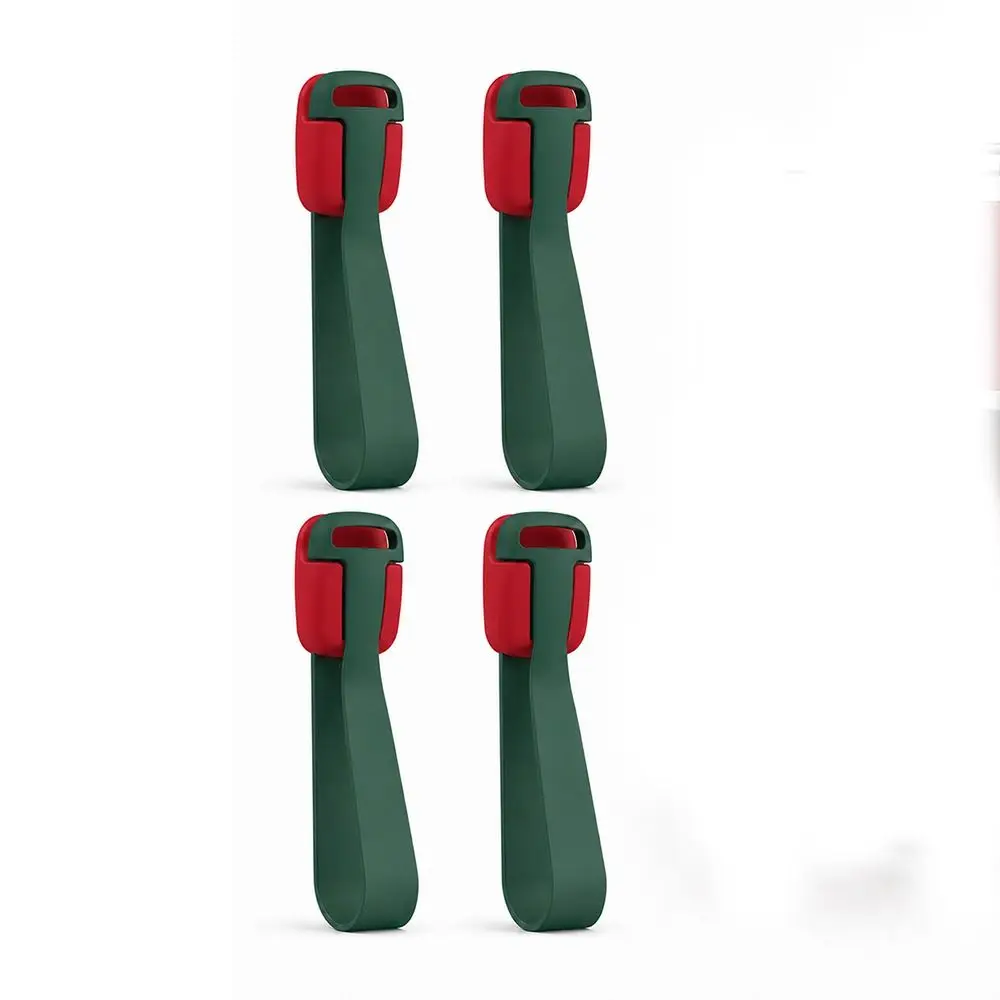 4pcs Reusable Christmas Storage Tie Self Adhesive Cord Sorting Cable Strap Silicone Cable Routing Cord Organizer Wreath Use