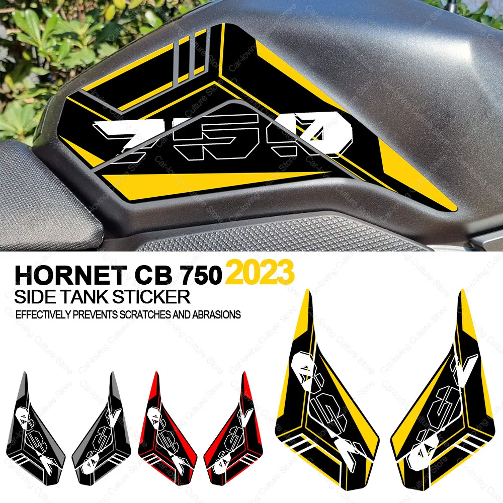 Untuk Hornet CB750 2023 aksesori motor stiker pelindung antiair stiker tangki samping stiker pelindung Resin 3D