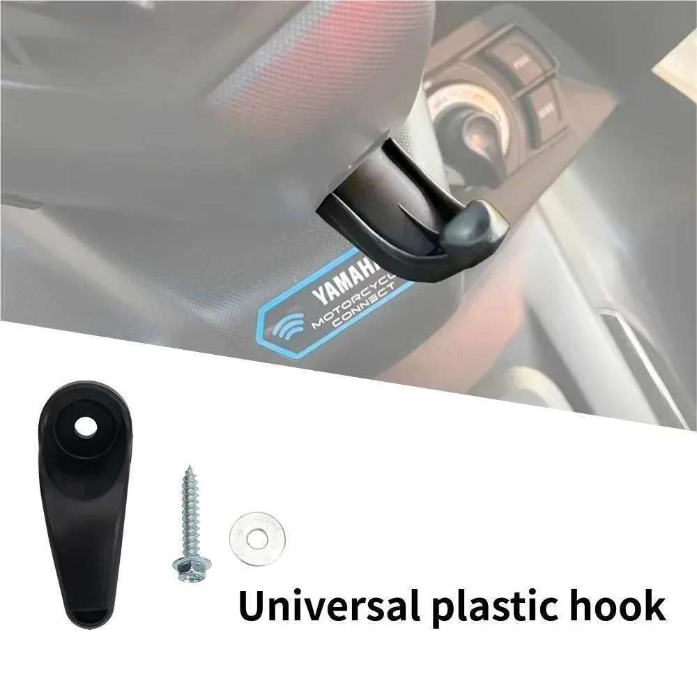 Universal Helmet Hook & Storage Rack for Yamaha Xmax300/NVX/NMAX155 – Multifunctional Plastic Scooter Accessory, Easy Mount