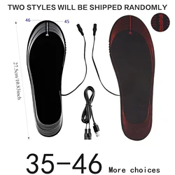 USB Heated Insoles for Shoes Electric Foot Warming Pad Winter Feet Warmer Sock Mat Outdoor Sports Shoe Heating Insole