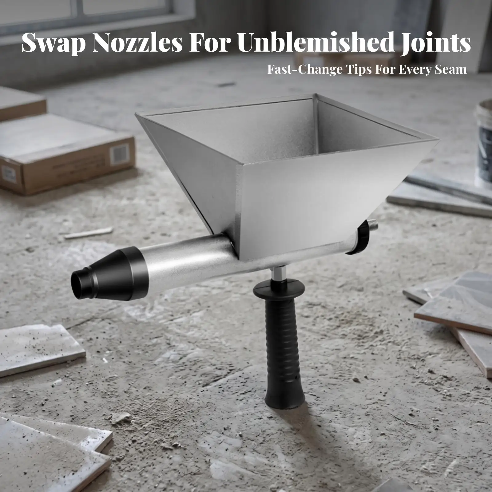 Cement Mixing with Hopper Interchangeable Mortar Pointing Grouting Grout Pump Portable Applicator Long-Lasting for Masons