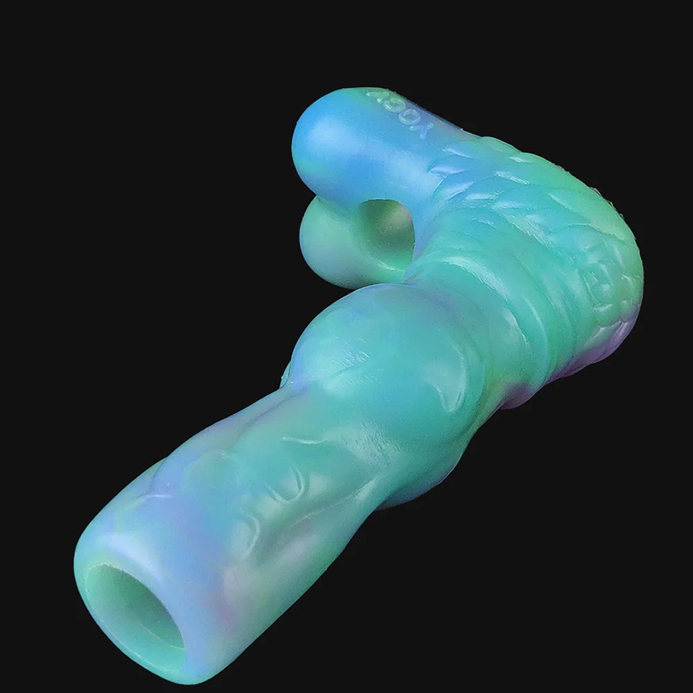 YOCY Fantasy Dog 5cm Knot Penis Sleeve Soft Silicone Cock Sheath Hollow Penis Enlargement Male Adult Sex Toy 5.9 inch