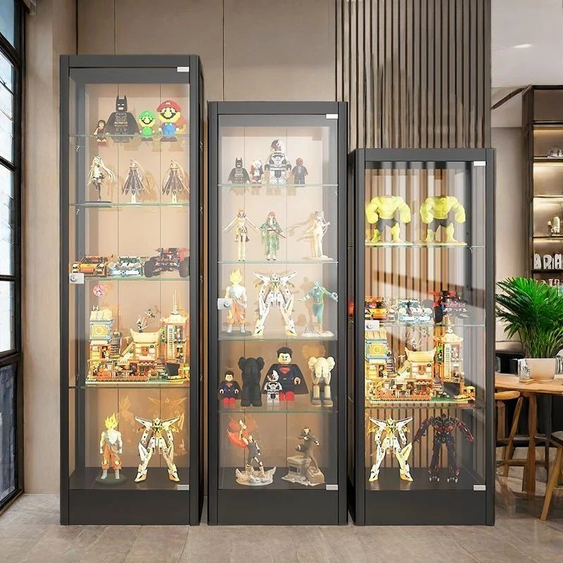 خزانة على شكل شخصية قابلة للتخصيص، عرض ليجو، خزانة زجاجية مقاومة للغبار، خزانة مشروبات نموذجية شفافة