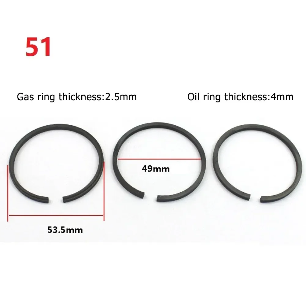 3 Pcs Air Compressor Piston Ring Pneumatic Parts 42mm 47mm 48mm 51mm 52mm 65mm 90mm 95mm 100mm For Cylinder Ring Blower Segment view 6
