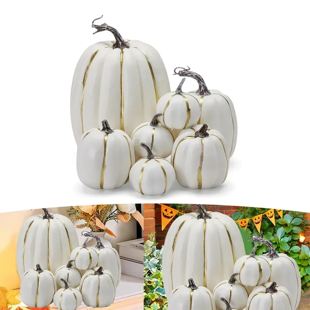 Transform Your Space With This Creative Collection Of 7PCS Decorative Pumpkins For Holiday Celebrations And More