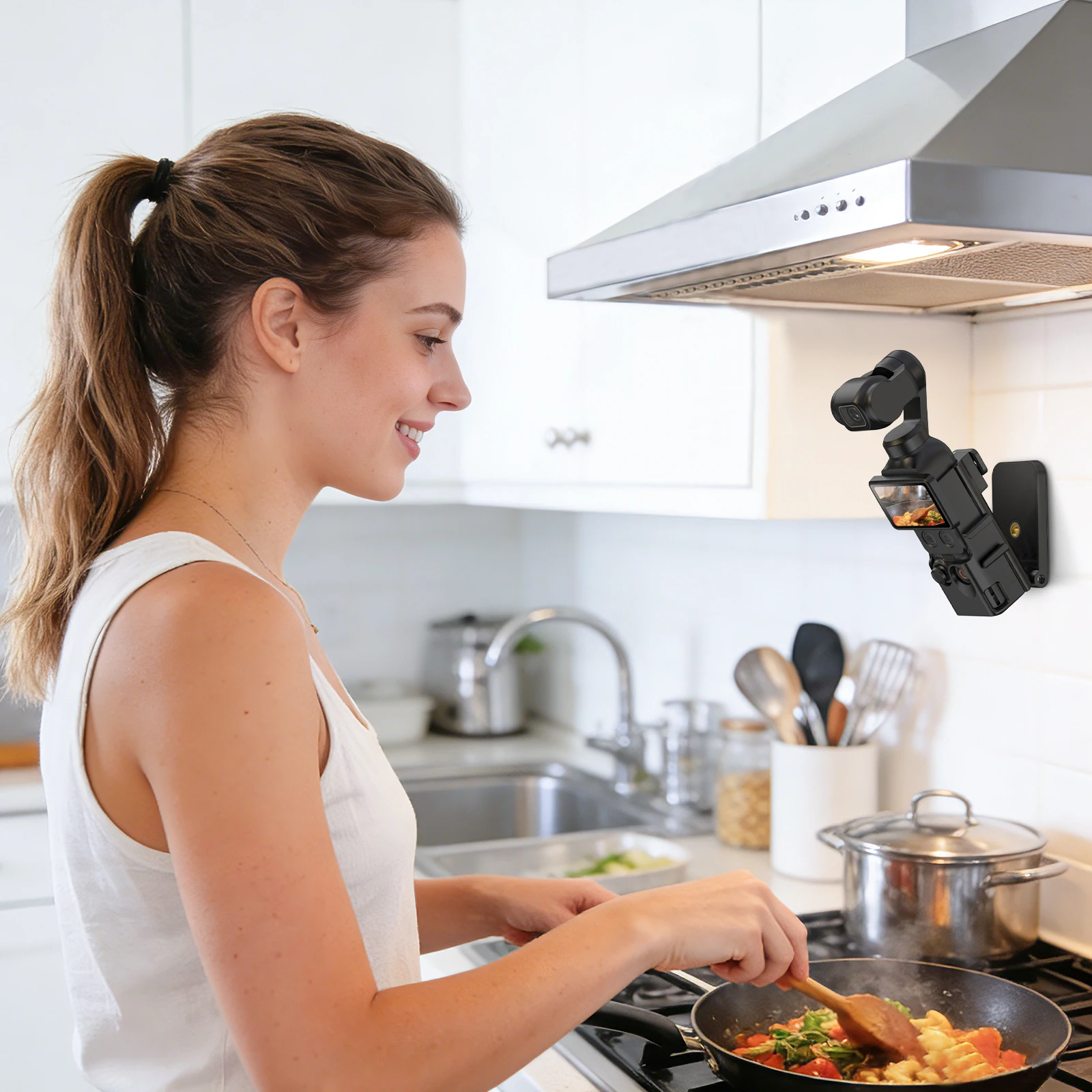 Magnetische Halterung Kompatibel mit DJI Osmo Pocket 4 Zubehör Klemm-Magnethalter für Desktop/Vertikal Verstellbar – Detail 14
