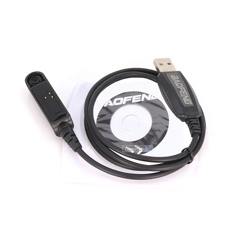 Original Baofeng UV9R Plus Walkie Talkie USB Programming Cable With CD Driver For Pofung UV-XR A-58 UV-9R BF-9700 BF-A58 Radio