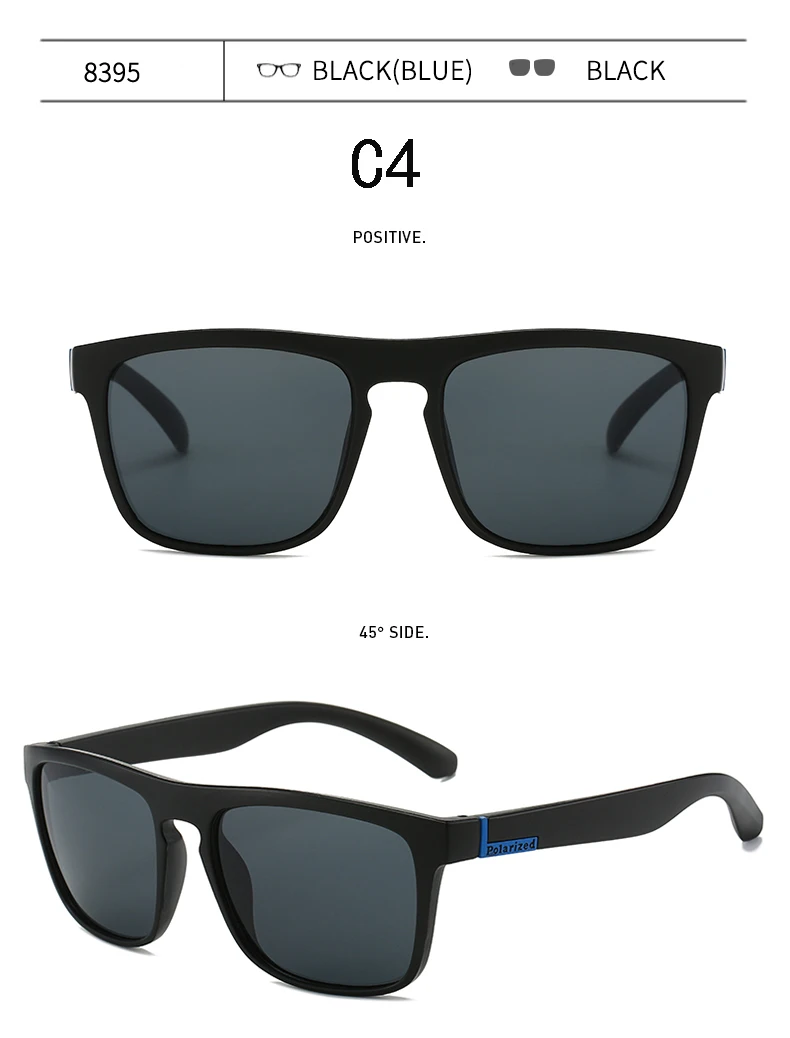 Polarisierte Herren Mode Eckige Sonnenbrille Klassische Marken-Designer-Sonnenbrille Angeln Camping Herren-Brillen – Detail 13