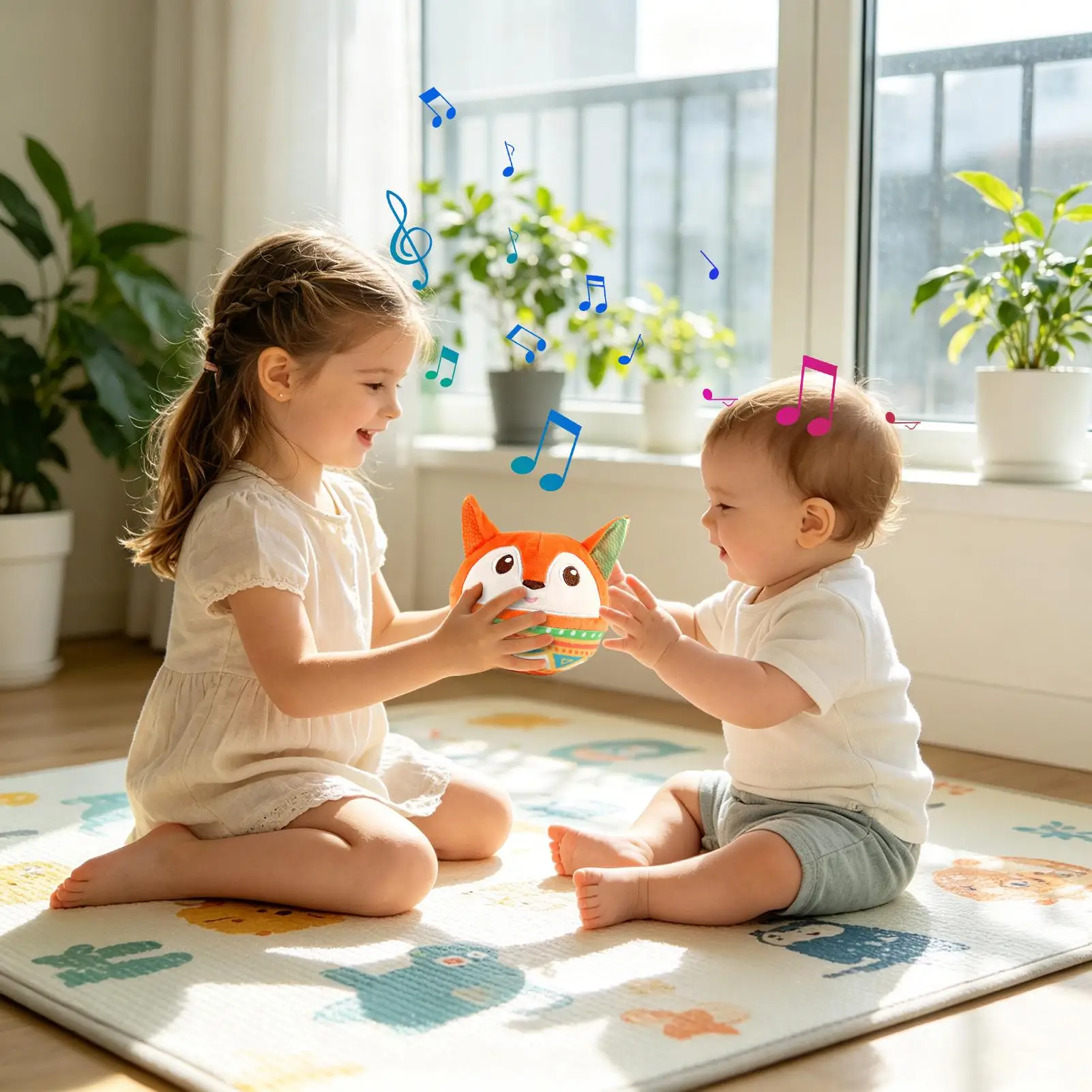 Interactive Plush Toy Electric Jumping Ball Plush Animal Ball For Boy Girl Kids Talking Communication Hearing Skills Muscle