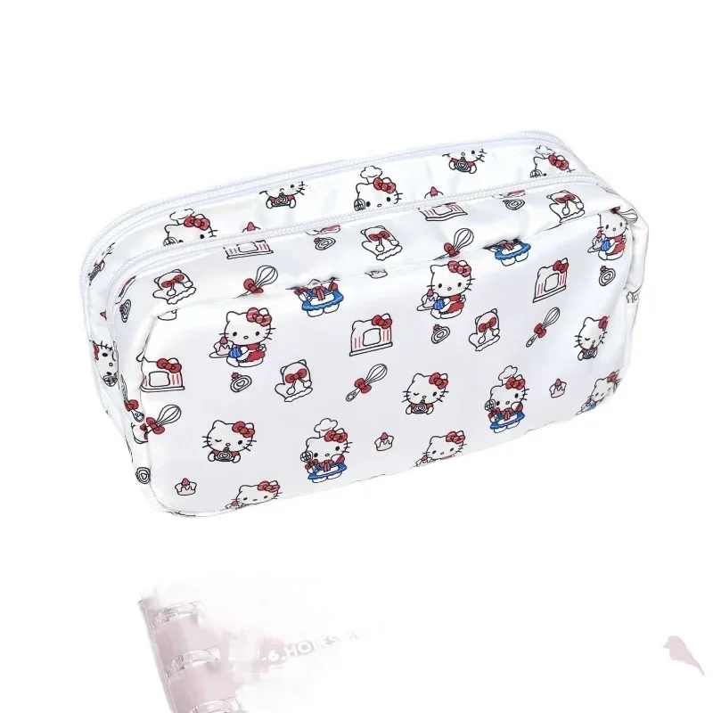 Hello Kitty Anime Kawaii Sanrio Pen Bag Cute Cartoon Kt Cat Ins Large Capacity  Student Stationery Pencil Case Gifts for Kids