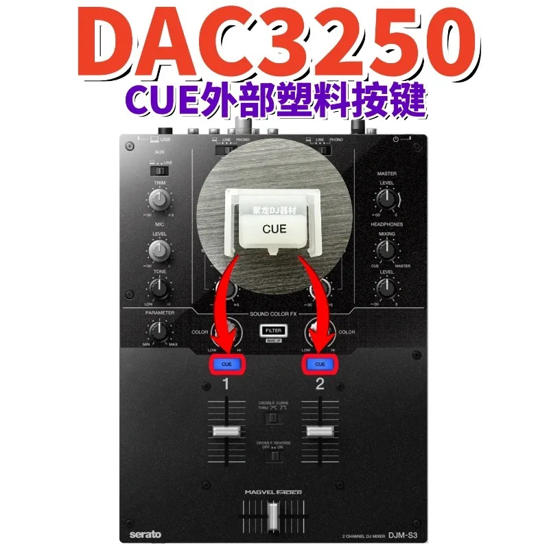 Pioneer DJM750MK2 450 250MK2 S5 Mixer CUE Monitoring External Plastic Buttons DAC3250