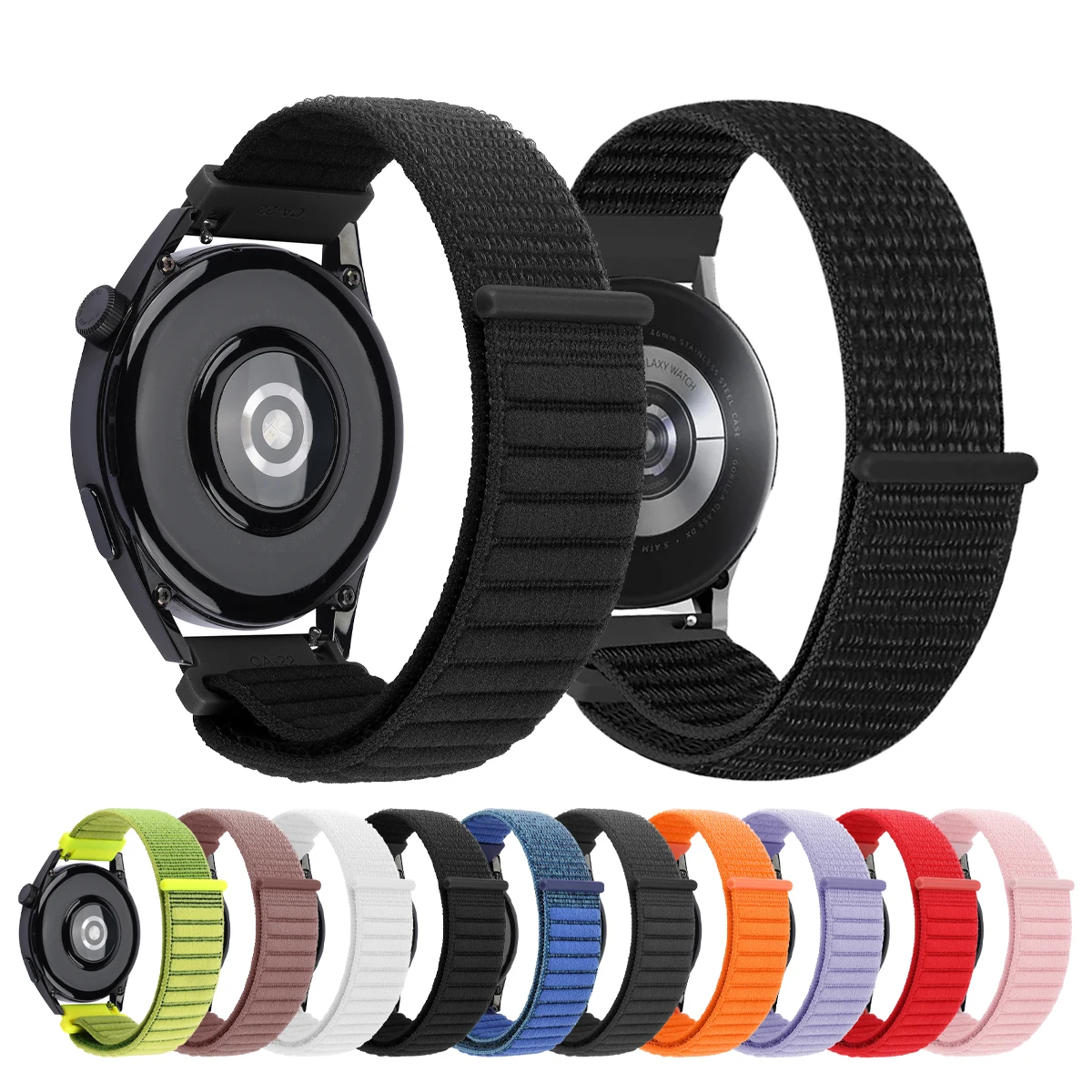 Nylon-Wellenschlaufenarmband 22 mm für Garmin Forerunner 570 265 255 245 165 55/vívoactive 6 5 4/Venu 4 3 2Plus Band 20 mm 22 mm Armband
