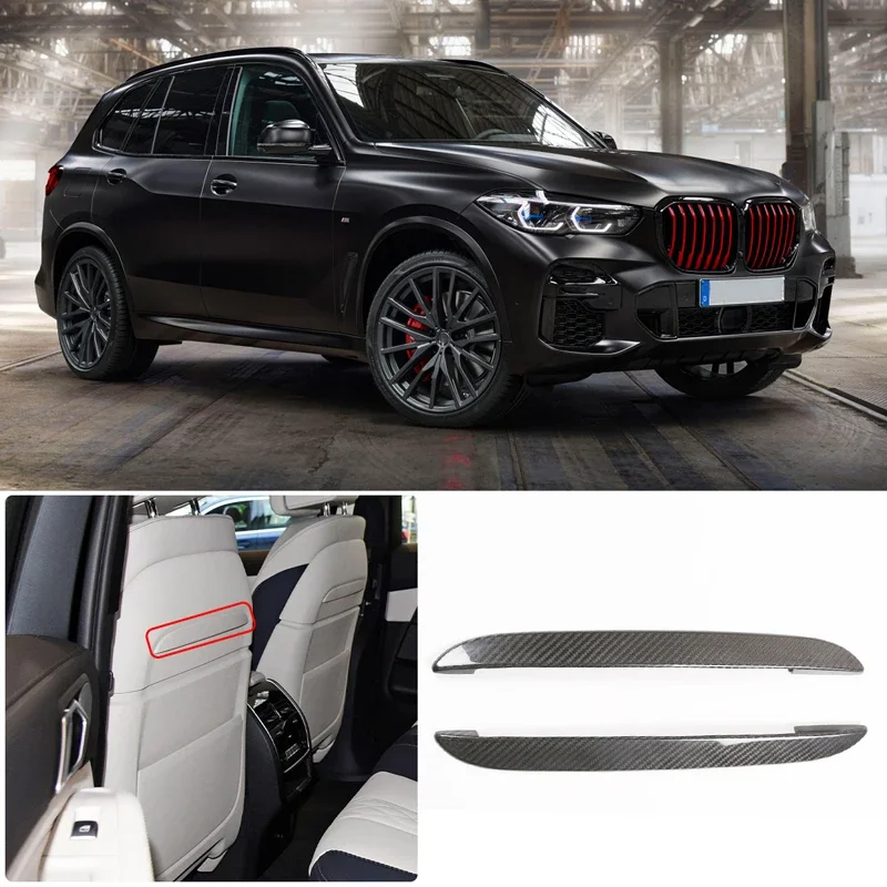 

For 2019-2021 BMW X5 G05 X7 G07 real carbon fiber car front seat rear trim decoration sticker interior decoration accessories