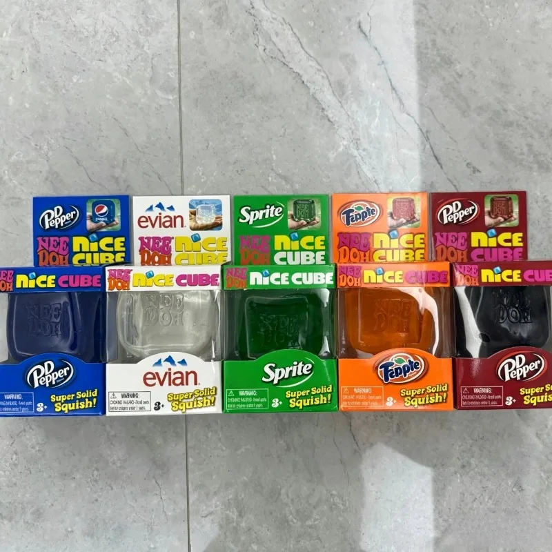 Dr Pepper X NeeDoh Nice Cube Squishy Soft Sensory Fidget Toy Stress Relief Anxiety Relief for Adults and Kids