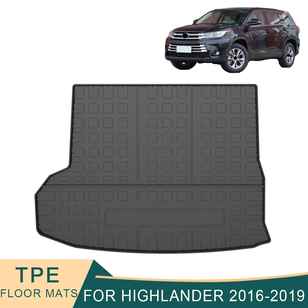 For Toyota Highlander XU50 2016-2019 Auto Car Cargo Liner All-Weather TPE Non-slip Trunk Mats Boot Tray Trunk Carpet Accessories