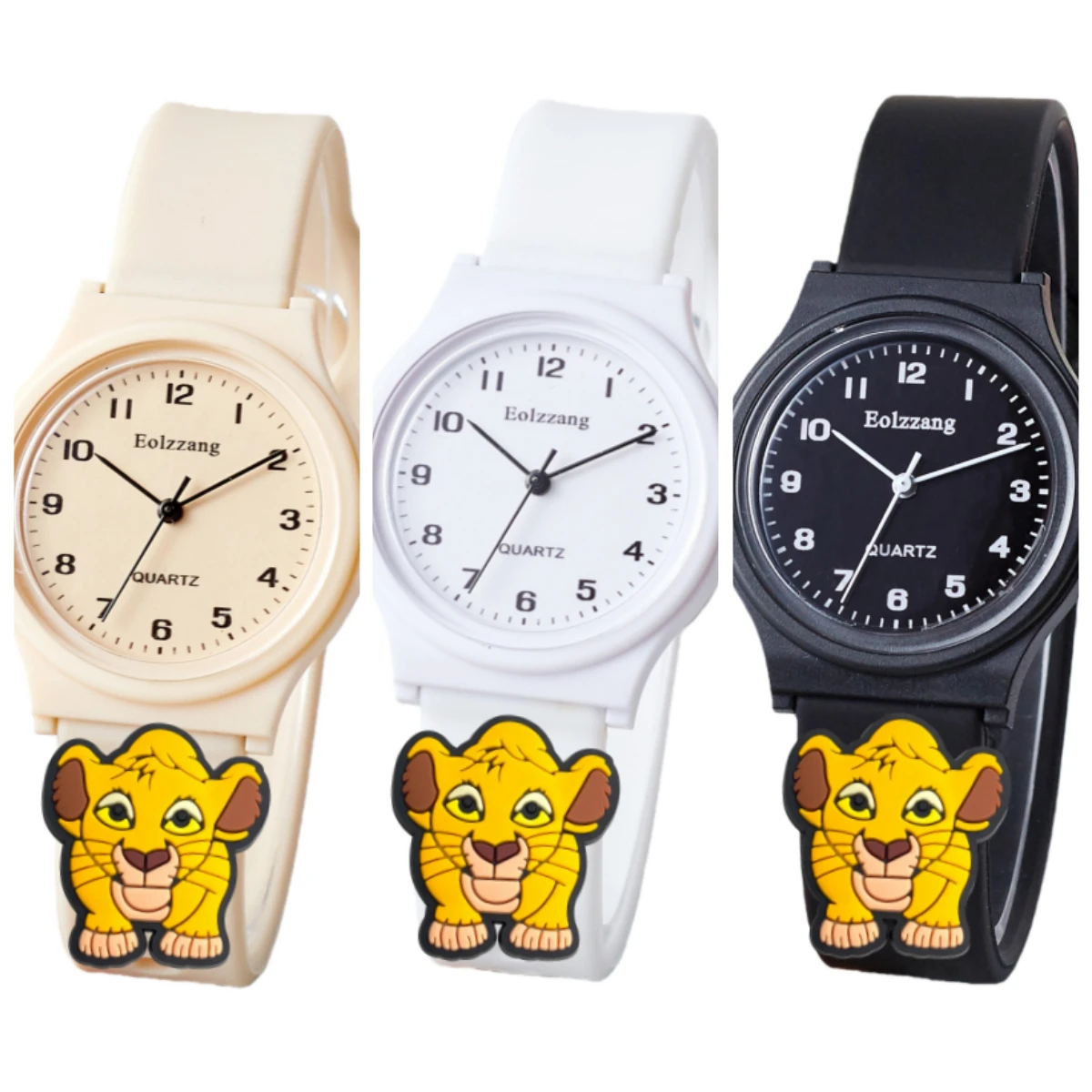 時計かわいいライオンキングシンバ男の子女の子腕時計子供ミニマリストかわいい子供漫画腕時計ギフト子供のための女の子時計