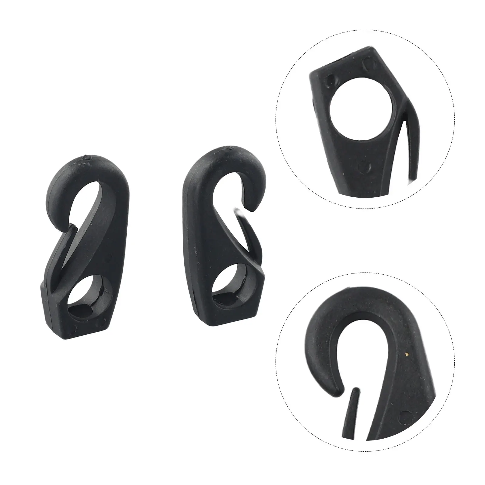 Nylon Snap for kayak Dragon Hooks Outdoor Parts Pullover Rafting Sporting 10pcs Accessory Black Boats Diameter Less 6mm