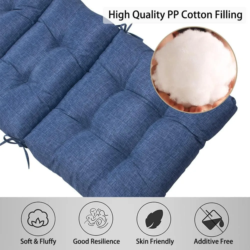 مجموعة وسائد كرسي بظهر مرتفع من MAGPIE FABRICS للاستخدام الداخلي/الخارجي مكونة من قطعتين، كرسي هزاز مقاوم للماء للجلوس العميق في الهواء الطلق #5