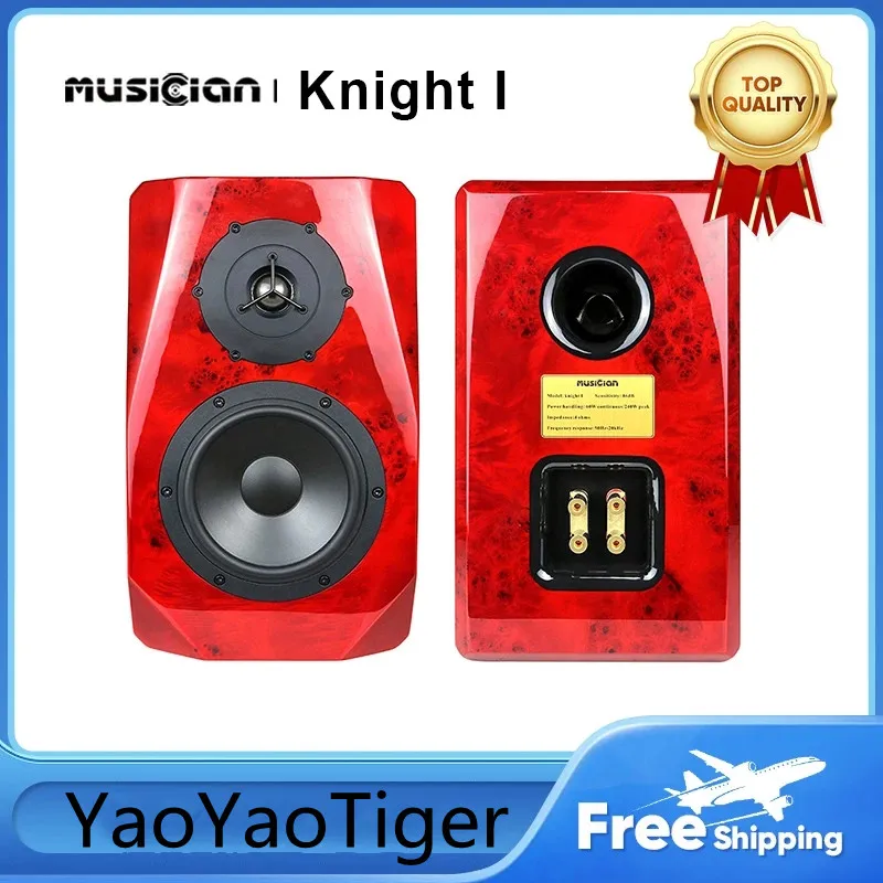 MUSICIAN Knight I HIFI Audiophile Bookself Speaker 6.5 Inch Audio Bookcase Speaker 50Hz-20kHz 240W Peak 4 Ohms Voicebox 60W