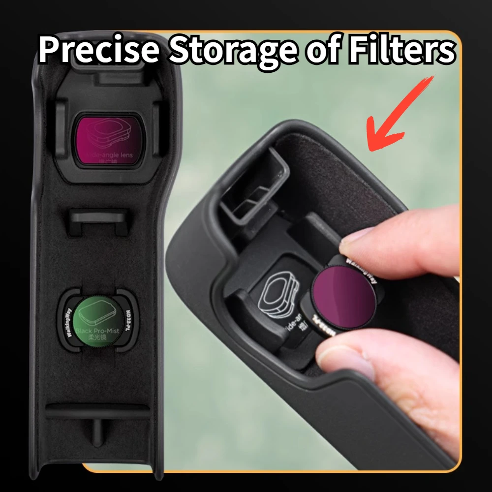 Filtros de lentes magnéticos para cámara DJI Osmo Pocket 3, depósitos UV suaves negros, filtros gran angular, accesorios para cámaras deportivas