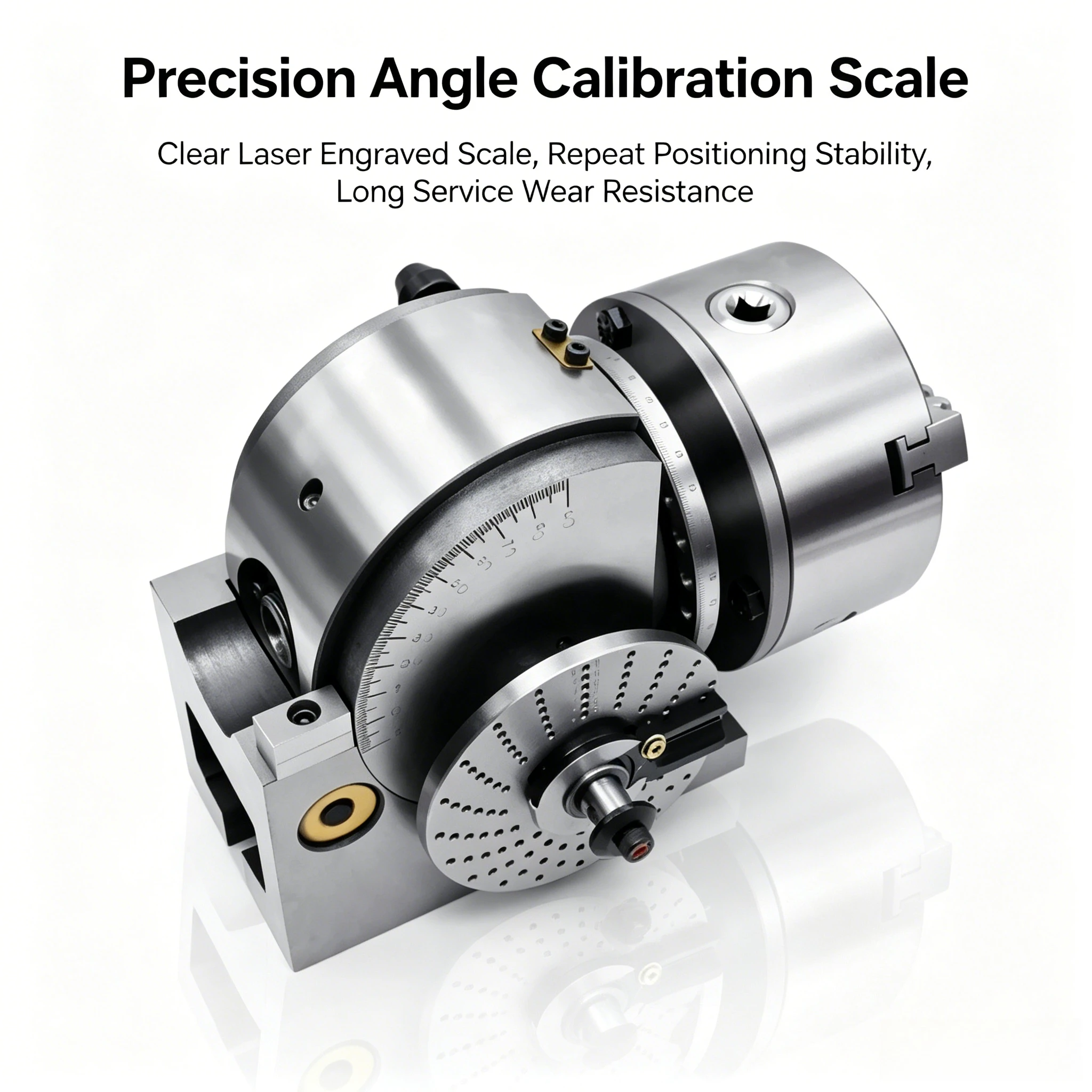 High Precision Semi Universal Indexing Head 125mm 3 Jaw Chuck Universal Milling Processing Tool
