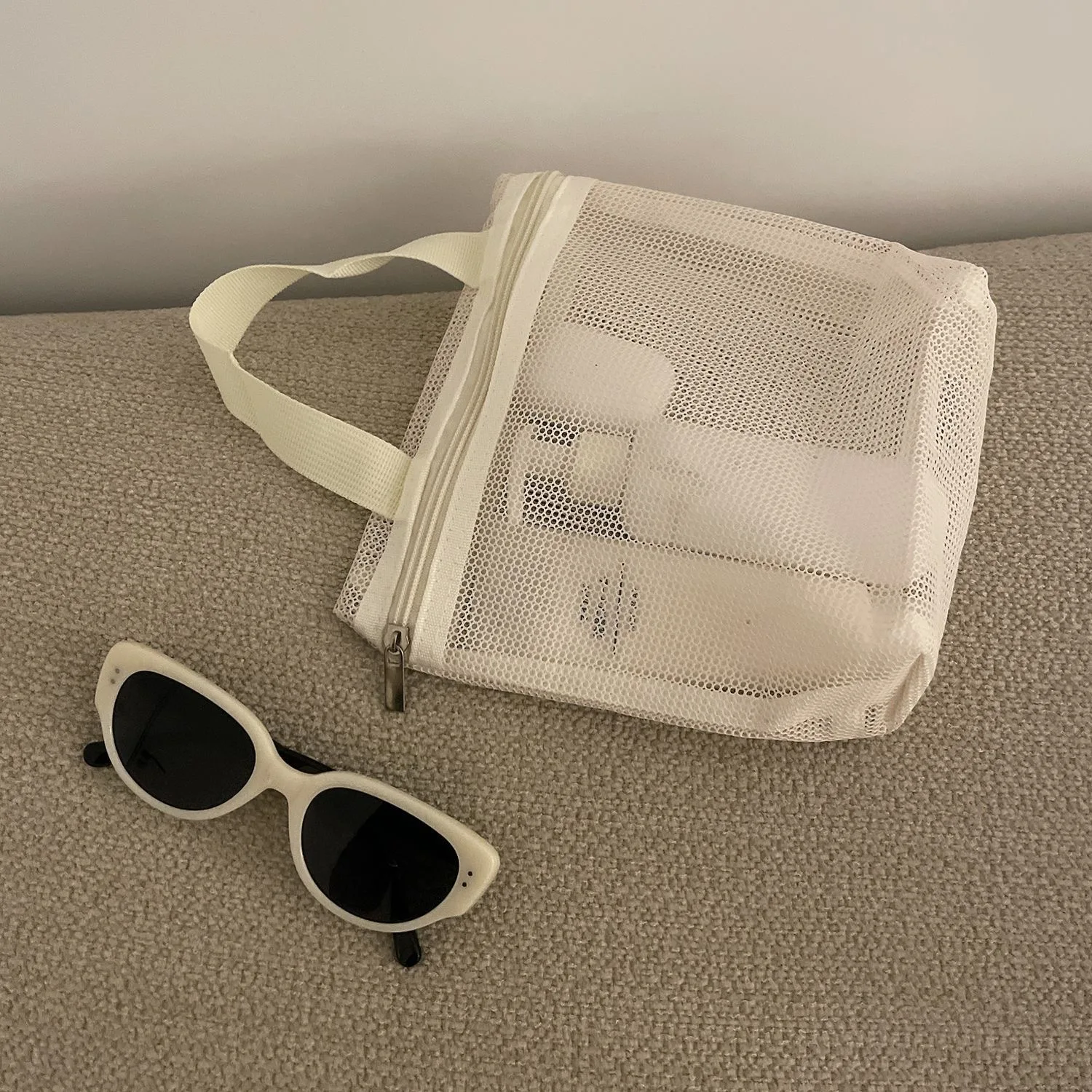 Mesh Makeup Toiletry Storage Bags Handbags Portable Travel Washing Body Shower Tools Organizer Hanging Cosmetic Organizer Pouch