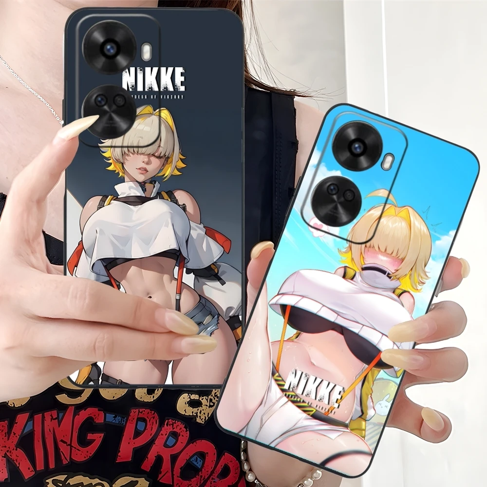 Goddess NIKKE Elegg Mobile Cell Phone Case for Huawei Nova 12 11 10 9 8 7 Pro SE 5G Black Soft Phone Cover Shell