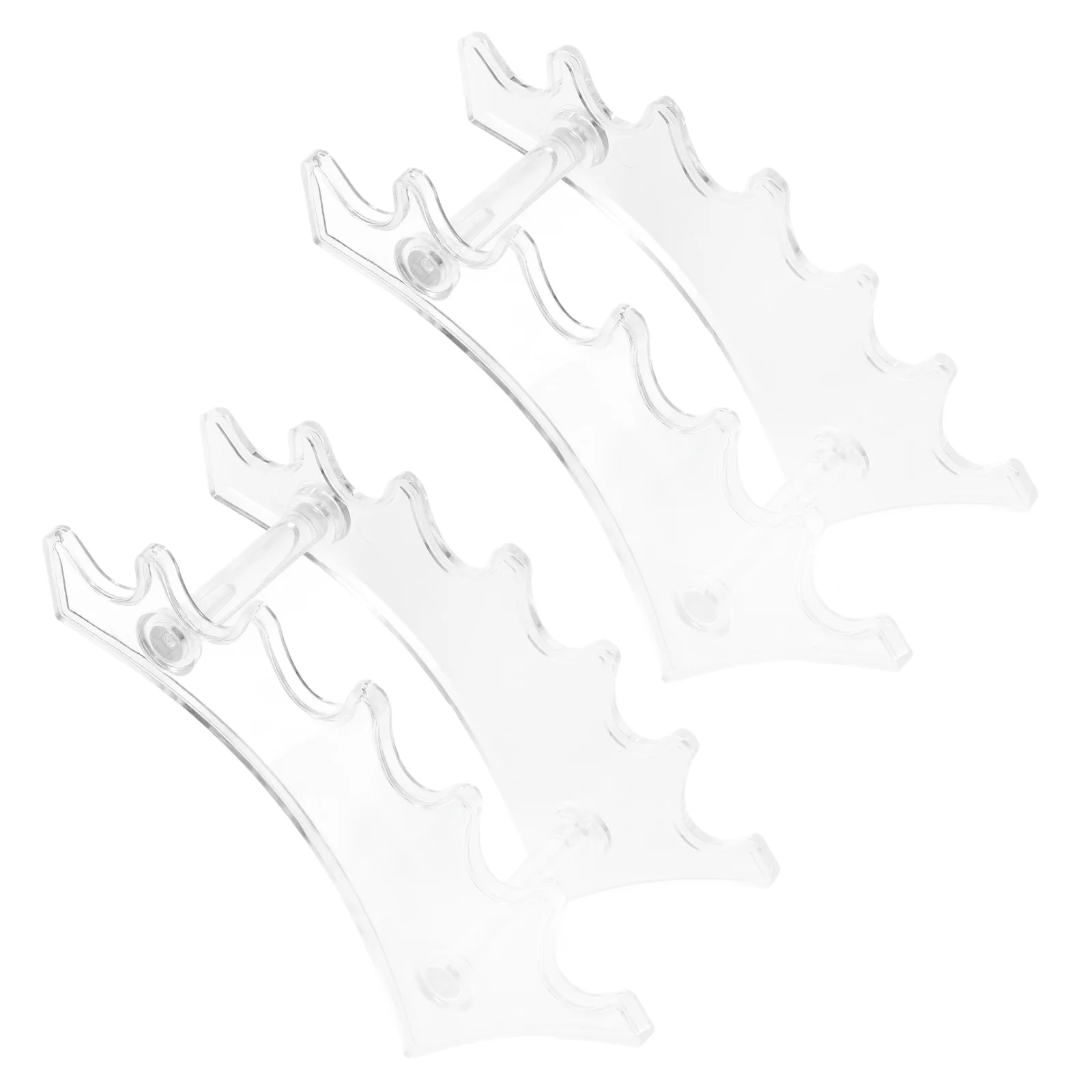 

2Pcs Pen Holder Fan-Shaped Display Rack Plastic Stationery Storage Shelf for Office School Makeup Organizer Plastic Pen Holders