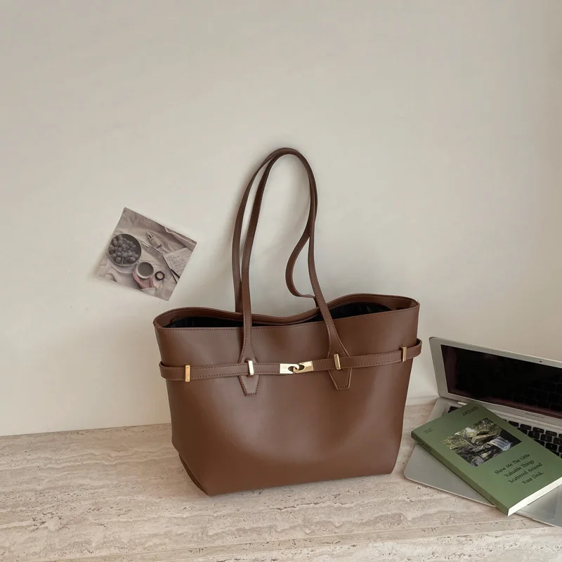 Urbaner Minimalistischer Stil Große Kapazität Damen-Handtasche Unterarm-Schultertasche Pendler-Handtasche Modische Reise-Unterarmtasche – Detail 21