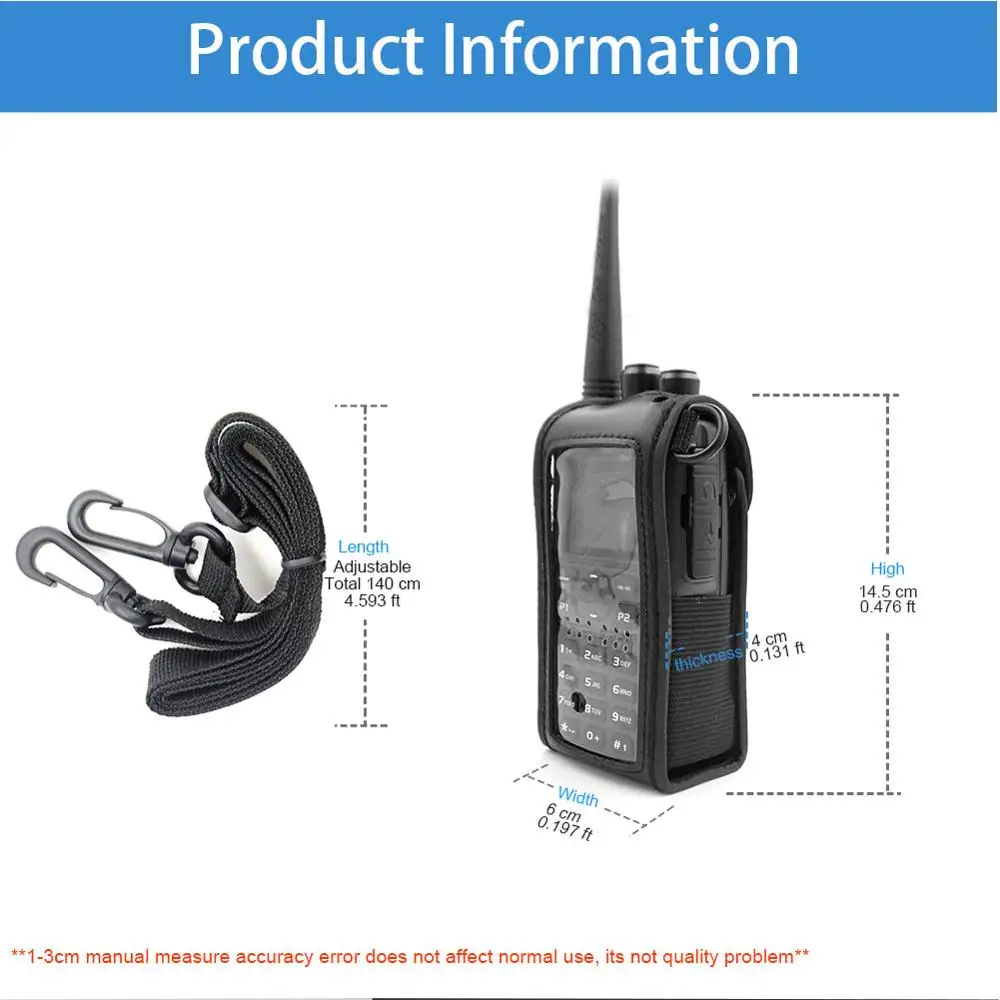 High Quality Portable Radio Soft Case For Anytone AT-D878UV Ham Radio Leather Protection Bag Wholesale Fast Delivery