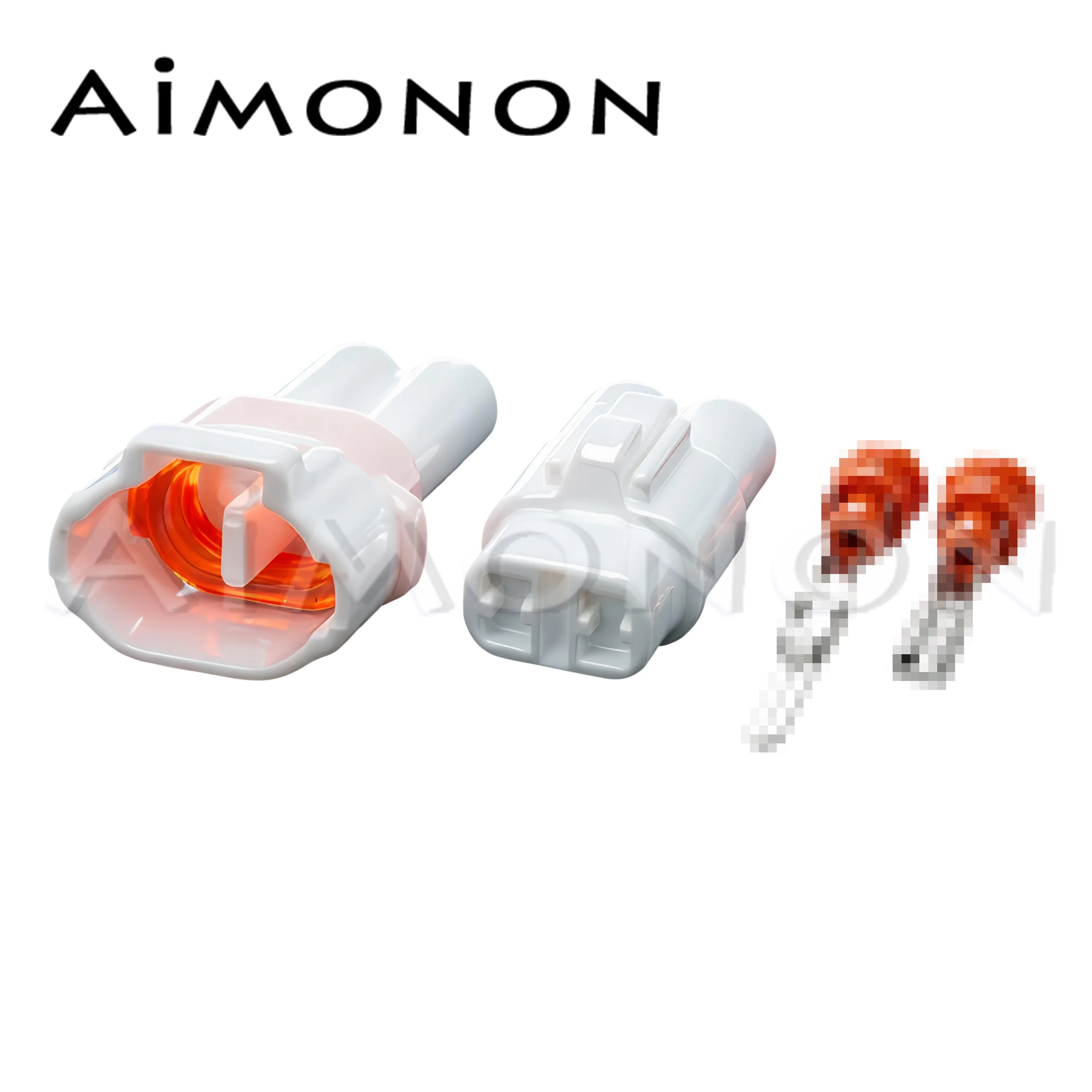 2 pin way female or male white automotive connector waterproof car wire plug for motorcycle 6180-2181 6187-2171